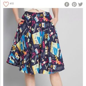 NWT ModCloth Just This Sway A-Line Skirt M